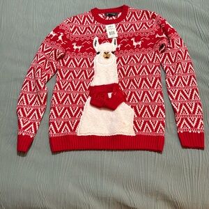 NWT: 32 Degrees llama Christmas sweater, men’s small